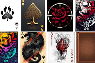 custom playing card game card game design card illustration rulebook board game