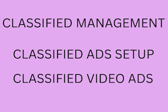 do classified ads, classified video ads and classified ads posting