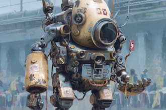 design spectacular robots, cyborgs and mechs