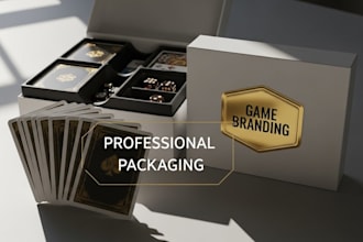 create professional packaging, box design, and branding for your card game
