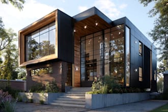 create high quality rendering exterior and