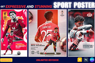 sports posters, athlete edits, game day flyers, custom sports football graphics