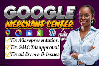 fix google merchant center misrepresentation, shopping ads issue, feed error
