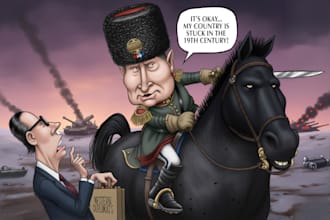 design digital political cartoon for political cartoon