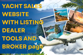 design yacht sales website with dealer broker tools
