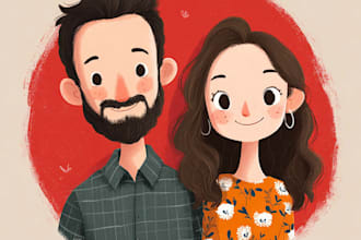paint custom couple portrait