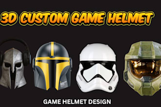 design custom 3d game helmet halo destiny warframe apex fortnite cosplay print