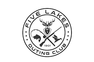 design modern hunting and fishing logo