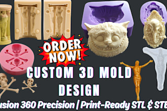 custom 3d silicone mold split mold injection mold ready for 3d printing