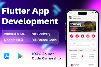 develop custom flutter app for android ios with firebase API