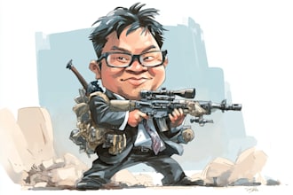 draw artistic cartoon caricatures