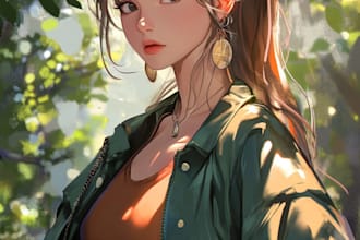 draw anime character an illustration and anime character