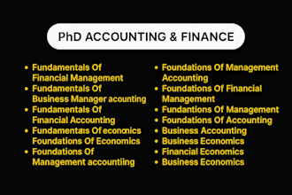 do fundamentals of business management foundation financial accounting economics