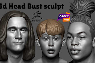 sculpt photo image to 3d head bust realistic figurine likeness 3mf printable stl