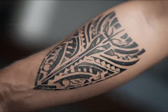 create a profesional tribal tattoo design