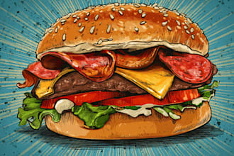 design food pop art of your food pop art
