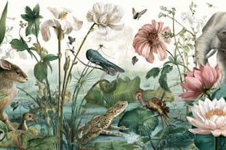 draw scientific animals, plants or encyclopedia