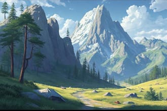 draw the landscape illustration or concept art