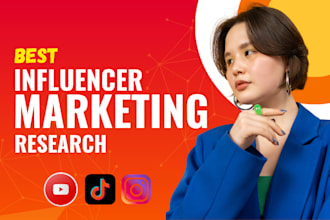 provide top influencer lists instagram, tiktok and  youtube