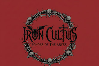 design a unique rock metal gothic band logo