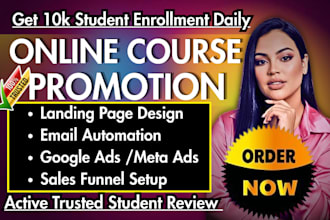 udemy promotion kajabi online course promotion to increase students enrollment