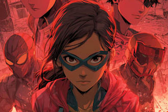draw illustration, comic book, album cover, and fan art