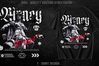create unique typography tshirt logo design for you