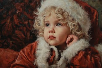 design a christmas card or a christmas art portrait
