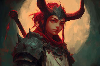 create fantasy character portrait art
