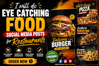 do eye catching food social media posts for restaurants