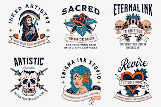 awesome professional steampunk vintage logo design for you