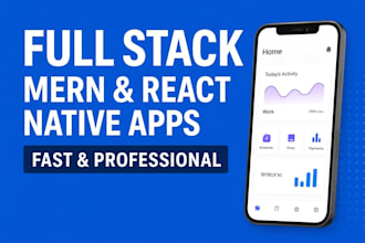 develop your full stack mern next js website or react native app
