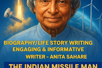 write hindi biography and life story writing content