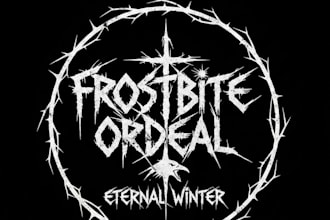 create a raw old school black metal logo