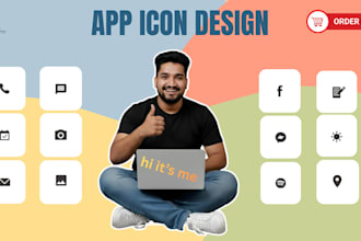 design a professional modern app icon for ios and android