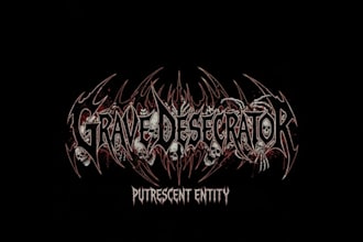 design a brutal metal band logo