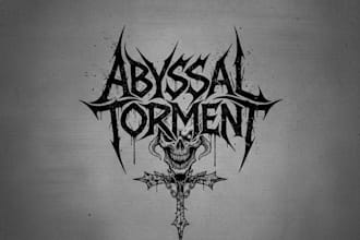 create an extreme death metal logo