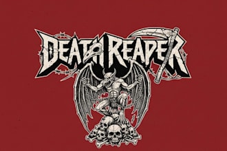 make a custom thrash metal logo