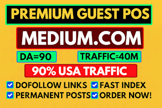 write and publish article on linekdin,com and medium,com premium guest post