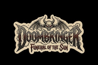 design hand draw a doom metal logo