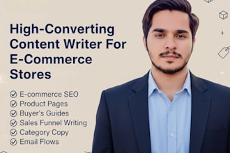 write ecommerce content and amazon, shopify, ebay, etsy SEO