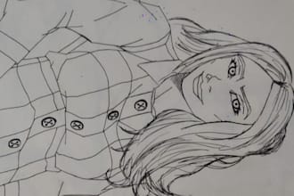 draw a custom concept character sketch