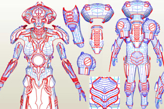 design wearable pepakura armor, custom cosplay armor costumes, helmet template
