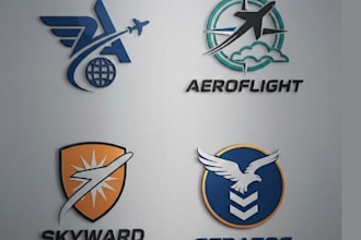 create professional aviation, airplane logo design in 1 day