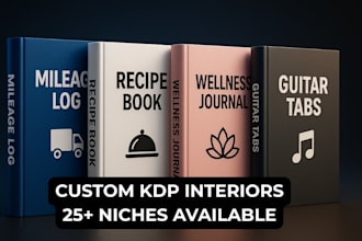 design custom logbooks planners and journals for amazon kdp