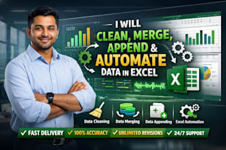 clean, merge, append and automate data in excel