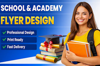design professional school, educational academy flyer design