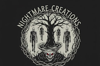 design a creepy horror inspired logo