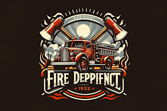create amazing  fire department vintage logo  with unlimited revisions