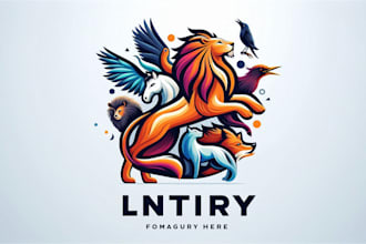 create lion tiger mascot horse bear cat crow fox logo for you in one day